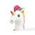 Bestway inflatable unicorn pool float, white with rainbow mane and tail, close-up of head