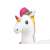 Bestway inflatable unicorn pool float, white with rainbow mane and tail, close-up of head