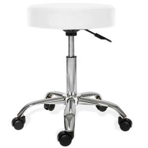 Timeless Tools Rolling Cosmetic Chair with Adjustable Height - White