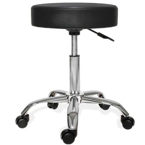 Timeless Tools Rolling Cosmetic Chair with Adjustable Height - Black