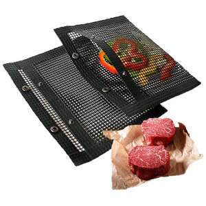 Timeless Tools Grillező tasak 14x24 cm, újrafelhasználható grillező hálózsák zöldségek és hús grillezéséhez, tapad&aacute;smentes, hőálló, könnyen tiszt&iacute;tható - Timeless Tools