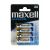 Maxell: Alkaline Bleistiftbatterie 1,5V AA LR6 4 Stück in Blisterpackung 79179920