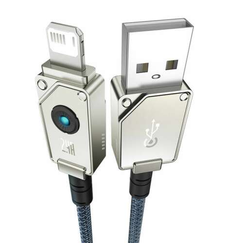 Cablu USB A la iP Baseus indestructibil, 2 m, 5V-2.4A, alb