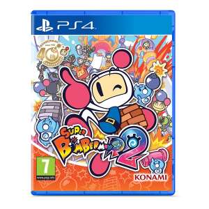 Jocul Super Bomberman R2 pentru PS4, prezentând Bomberman și alte personaje pe un fundal colorat - Jocuri Consola & PC