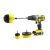 Amio drill brush set in use, power drill cleaning brushes, drill attachment cleaning kit