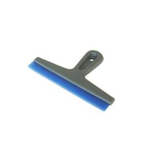 Window squeegee with rubber blade, grey handle, blue blade - Ice Scraper, Squeegee