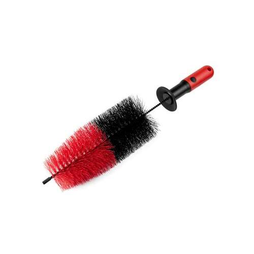 Kefa na čistenie kolies Amio XL s červenými a čiernymi štetinami, na čistenie automobilových diskov