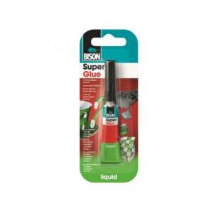 Bison Super Glue 3g liquid adhesive, strong and fast drying, ideal for small repairs - Bison