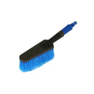 Car wash brush with adjustable water flow, blue, black, plastic, for 13mm and 19mm hoses - Car wash brush