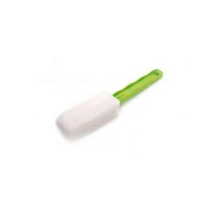 Green rim cleaning brush with white sponge - Car wash brush