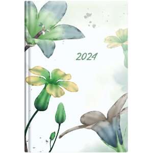 Kalendart Joy 2024 A5 Tagesplaner mit Primel-Design - TOPTIMER