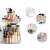 VG-24094 rotating cosmetic organizer with detail inserts