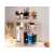 VG-24094 clear rotating makeup organizer on vanity with cosmetics