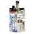 VG-24094 clear rotating makeup organizer for cosmetics, brushes, and skincare products