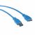 Maclean MCTV-586 USB 3.0 A auf Micro-B Kabel, 0,5m, Blau