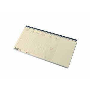 Realsystem 2024-es asztali naptár, sárga papír, bordó borító, heti beosztás - REALSYSTEM