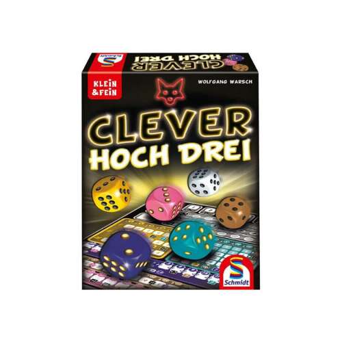 Clever Hoch Drei társasjáték a Schmidt Spiele-től, családi játék 8 éves kortól