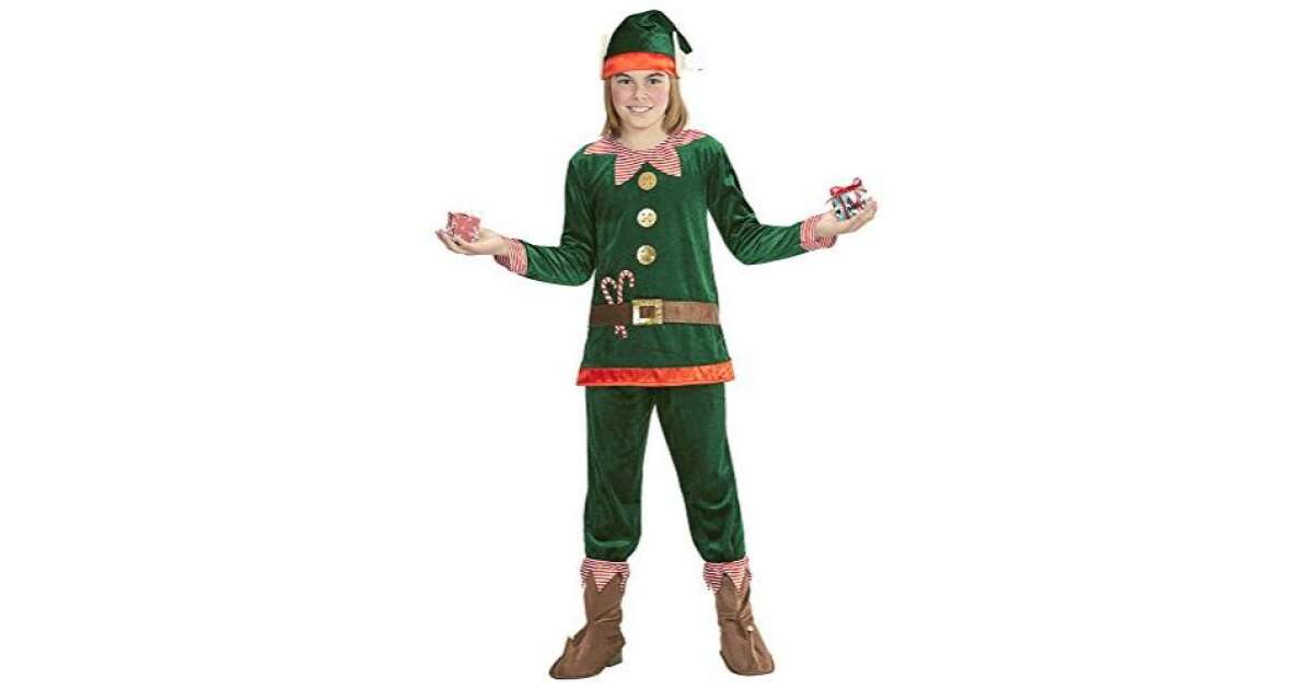 Weihnachtself Kostüm Kinder - Komplettes Set Für Jungen & Mädween, Elf