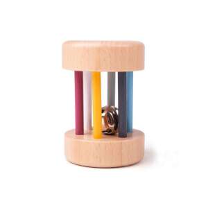 Bigjigs fa csörgőjáték haranggal, baba játék, érzékszervi játék, fejlesztő játék - Csörgő