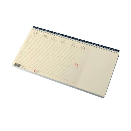 Realsystem 2024 desk calendar, weekly planner, yellow paper, black binding