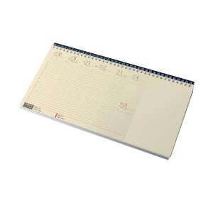 Realsystem 2024 asztali naptár, heti beosztás, sárga papír, fekete spirálkötés - REALSYSTEM