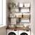 Sersimo, (DL) Metal Wall-Mounted Rack with Wooden Shelf for Storage, 5 Movable Hooks, 66x30x28cm, Brown 90523153