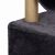 Close-up of Springos dark grey cat tree platform and scratching post