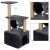 Springos 3-level dark grey cat tree with scratching post and condo