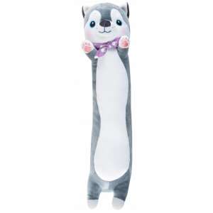 Plus dlhá hračka pre mačky, typ vankúša, umývateľná, hypoalergénna výplň, pre deti aj dospelých, 70 cm, šedá