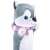Plush Long Cat Toy, Pillow Type, Washable, Hypoallergenic Filling, for Children and Adults, 70 cm, Grey, Sersimo 85156233