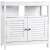 VASAGLE Bathroom Cabinet with Sink Base, 2 Doors, 2 Compartments, White 60x60x30 cm, White 85156744