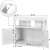VASAGLE Bathroom Cabinet with Sink Base, 2 Doors, 2 Compartments, White 60x60x30 cm, White 85156744