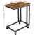 VASAGLE Masuta de cafea, cu cadru de otel si roti, 35x50x60cm, industrial, maro rustic si negru 85159533
