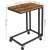 Măsuță auxiliară VASAGLE cu design industrial rustic, cu roți, dimensiuni 50 x 55 x 35 cm