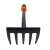 DE LUXE 9-tine garden rake, front view