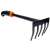 DE LUXE 9-tine garden rake, angled view