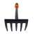DE LUXE 9-tine garden rake, front view