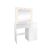 Minimalist white Hollywood Pro dressing table with lighted mirror