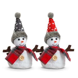 Karácsonyi hóember dekoráció - 19 cm - 2 féle/csomag - 58377 85161040 