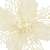 Krém csillogó mikulásvirág karácsonyi dísz, 16cm