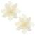 2 db krém csillogó mikulásvirág karácsonyi dísz, 16cm