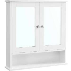 Шкаф за баня, Songmics, 56x13x58 см, Бял 85164415 - Обзавеждане за баня