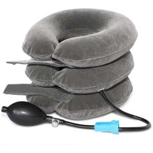 VIVAFIT Felfújható nyakpárna nyaki fájdalom enyhítésére, Szürke - Vivafit