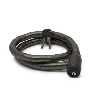 Delight 57078 BK kerékpár lakat, 18 mm x 100 cm, fekete, acél kábel, 2 kulccsal - Kerékpár zár