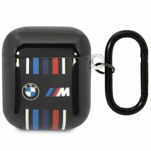 Etui BMW BMA222SWTK do AirPods 1/2, czarny, czarny, wiele kolorowych linii 119977088 - Zestaw słuchawkowy