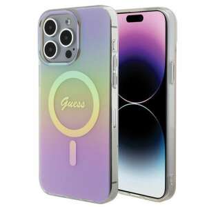 Калъф Guess IML Iridescent MagSafe за iPhone 15 Pro в розов цвят - Guess