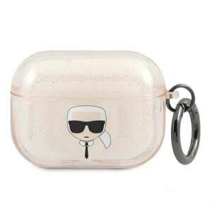 Etui na słuchawki AirPods Pro Karl Lagerfeld z błyskotkami i wzorem Karl's Head - Zestaw słuchawkowy
