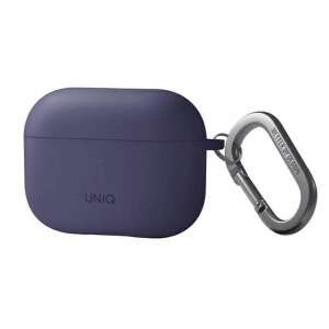 Uniq Nexo Silikonhülle für Apple AirPods Pro 2. Generation mit Karabiner, lila - UNIQ