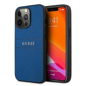 Guess Saffiano Stripe Collection blaue iPhone 13 Pro / 13 6.1 Zoll Handyhülle - Handyhüllen