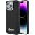 Guess Disco Metal Script iPhone 15 Pro case, black, with glitter